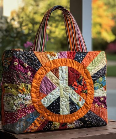 Circle Of Calm Quilted Tote Bag