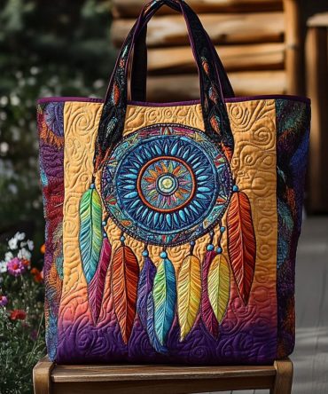 Circle Of Sleep Quilted Tote Bag