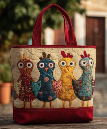 Cluck Couture Quilted Tote Bag