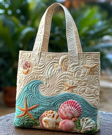 Coastal Gems Quilted Tote Bag
