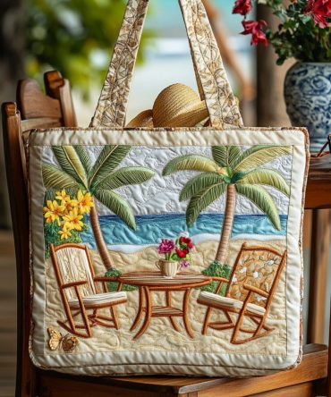 Coastal Retreat Quilted Tote Bag