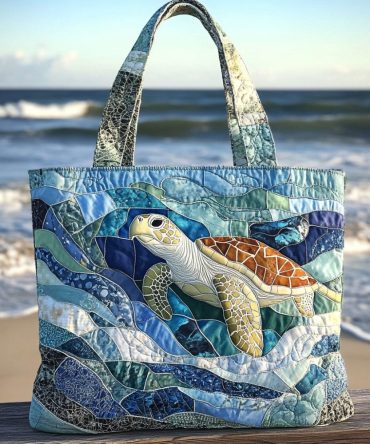 Coastal Trekker Quilted Tote Bag