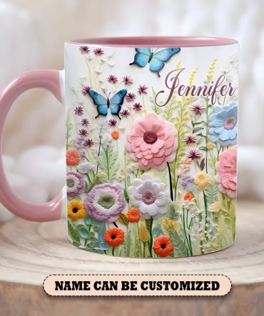 Beautiful Flowers Mug - Personalized Flowers Accent Mug