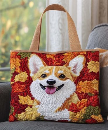Corgi Dream Land Quilted Tote Bag
