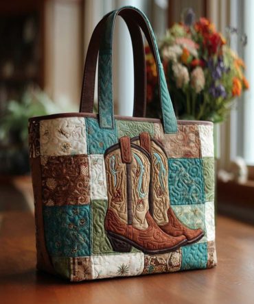 Cowboy Charm Quilted Tote Bag