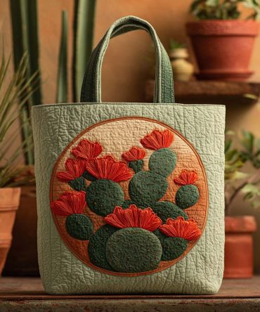 Coyote Daisy Quilted Tote Bag