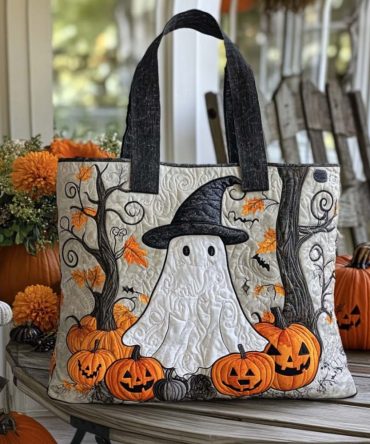 Creepy Cutie Quilted Tote Bag