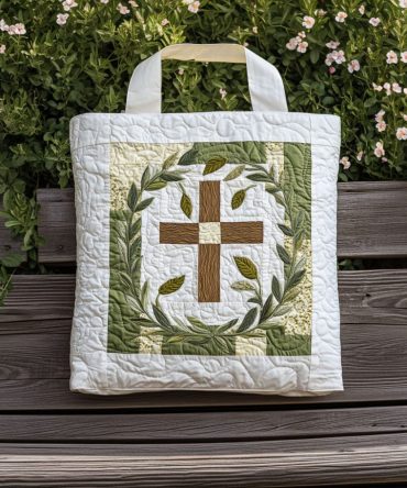 Cross Of Purity Quilted Tote Bag