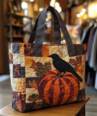 Crow Corn Quilted Tote Bag