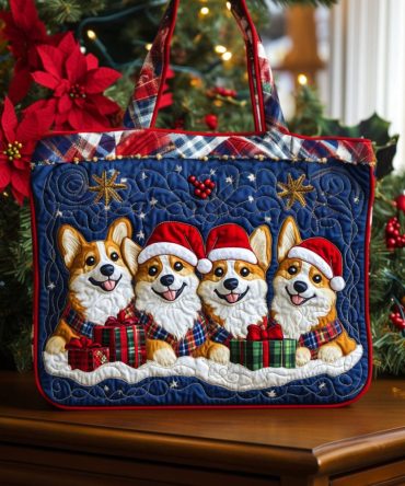 Crowned Cutie Quilted Tote Bag