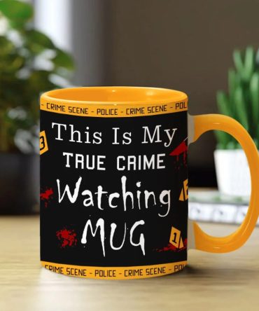 This Is My True Crime Watching Mug - Personalized Accent Mug