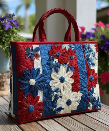 Daisies Of July Quilted Tote Bag