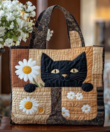 Daisy Paws Quilted Tote Bag