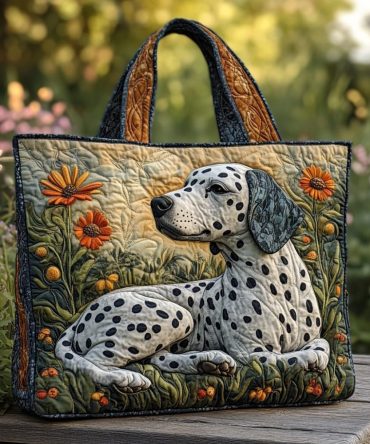 Dalmatian Bliss Quilted Tote Bag
