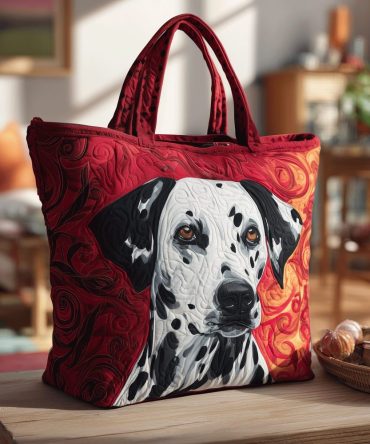 Dalmatian Delight Quilted Tote Bag