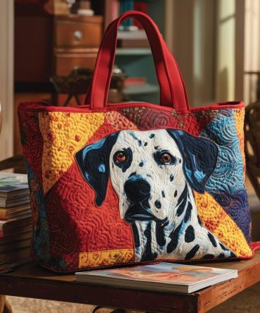 Dashing Dalmatian Quilted Tote Bag