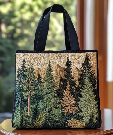 Deepwood Calm Quilted Tote Bag