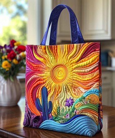 Desert Green Pride Quilted Tote Bag