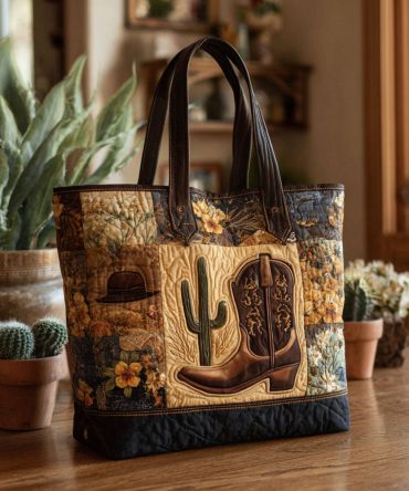 Desert Stroll Quilted Tote Bag