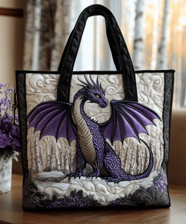 Dragon Heart Quilted Tote Bag