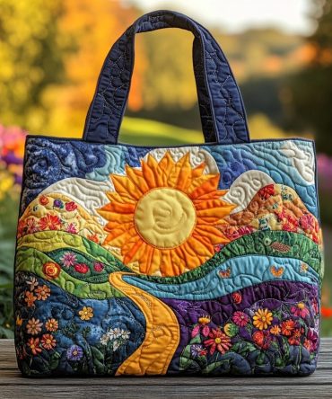 Dream Meadow Quilted Tote Bag