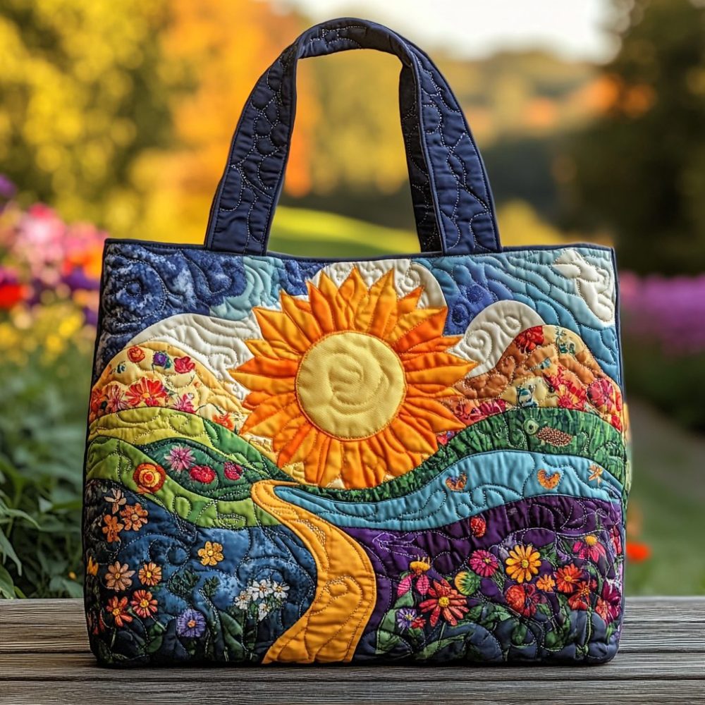 Dream Meadow Quilted Tote Bag