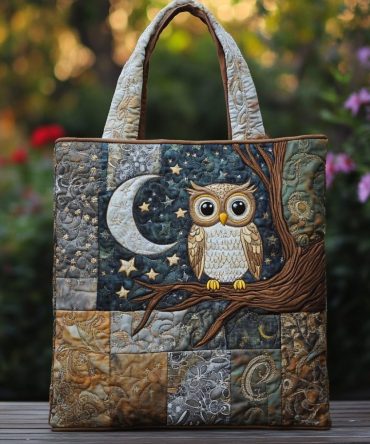 Dream Owl Quilted Tote Bag