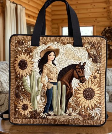 Dust Petals Quilted Tote Bag