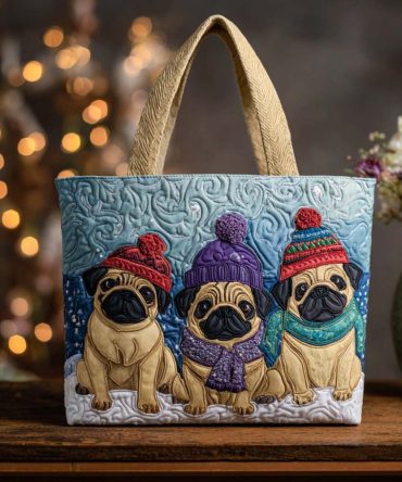 Dutch Dog Glow Quilted Tote Bag