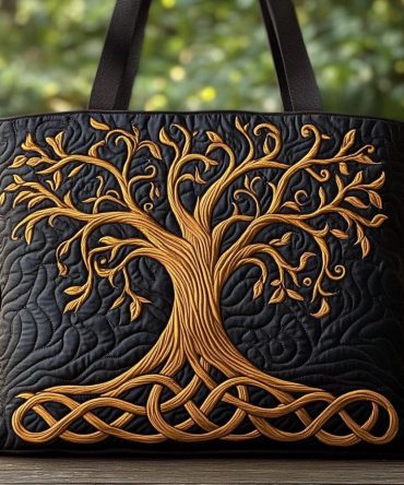 Earth Harmony Quilted Tote Bag