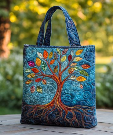 Earthbound Heart Quilted Tote Bag