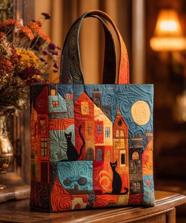 Enchanted Whiskers Quilted Tote Bag