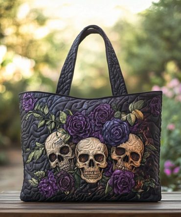 Eternal Rose Quilted Tote Bag