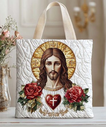 Faithful Heart Walk Quilted Tote Bag