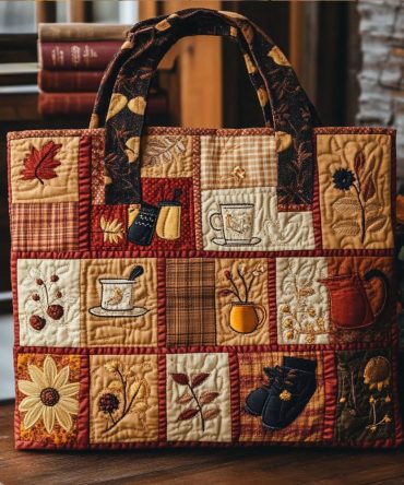 Fall Colors Quilted Tote Bag