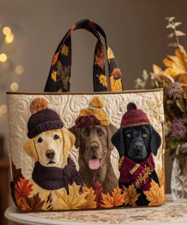 Fall Cozy Labs Quilted Tote Bag