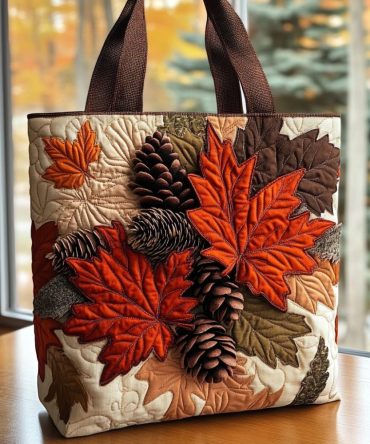 Falling Charm Quilted Tote Bag