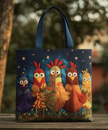 Feathered Fancy Quilted Tote Bag