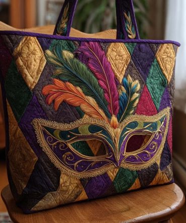 Festive Nights Quilted Tote Bag