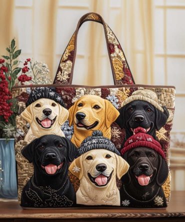 Festive Pals Quilted Tote Bag