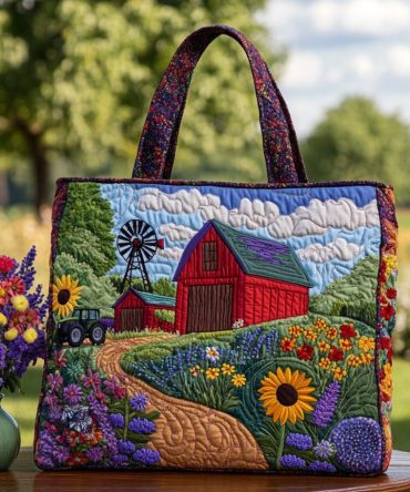 Field Journey Quilted Tote Bag