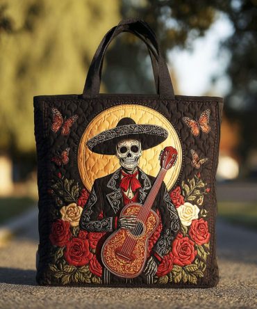 Fiesta Strings Quilted Tote Bag