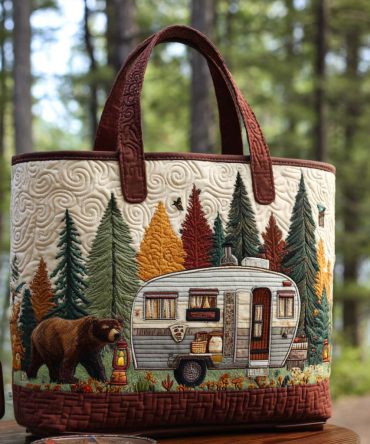 Forest Retreat Quilted Tote Bag