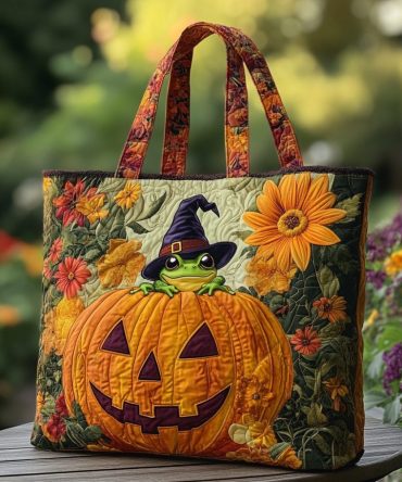 Frog Dream Quilted Tote Bag