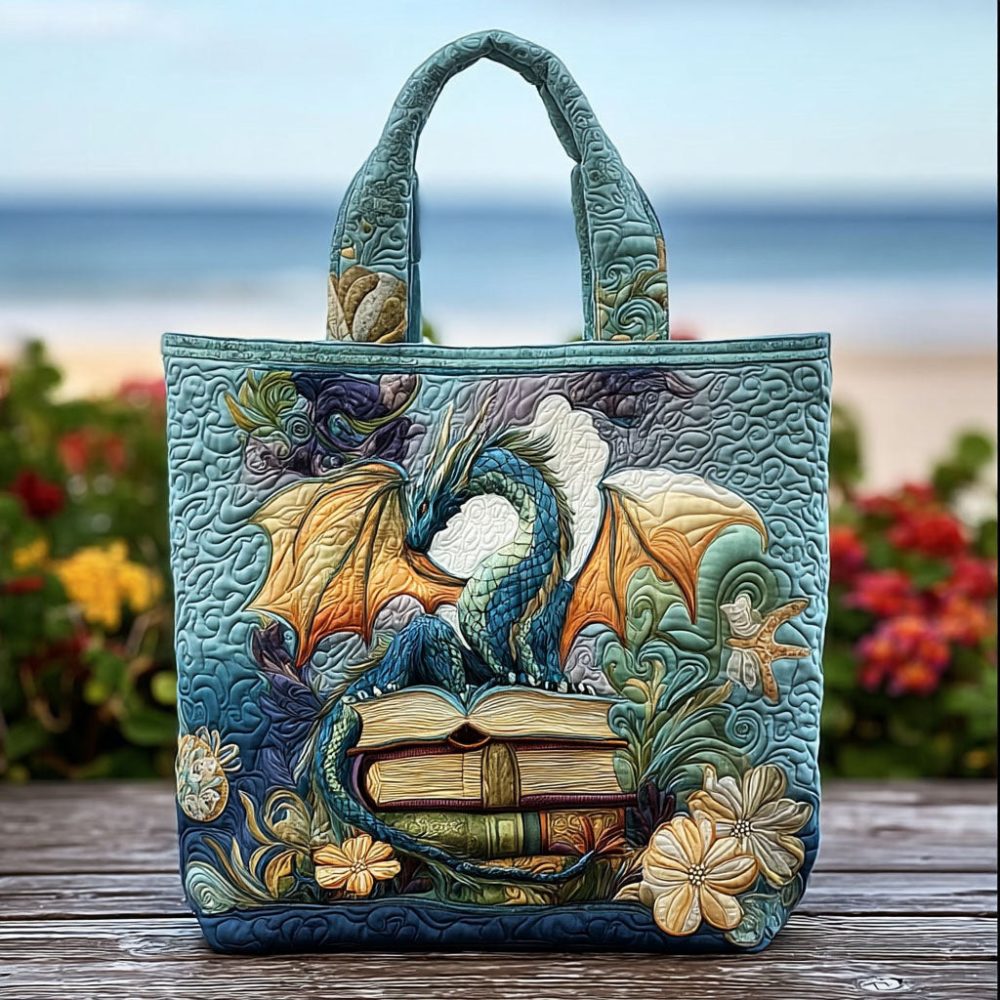Dragon Quilted Tote Bag - Image 5