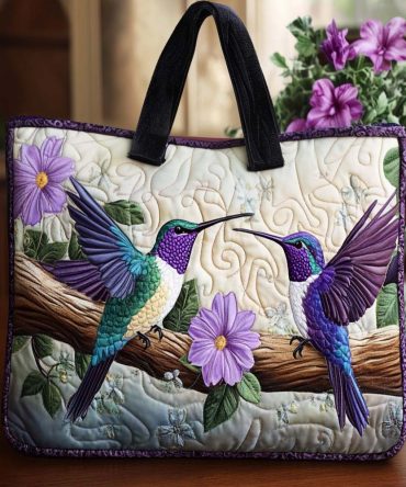 Garden Hummer Song Quilted Tote Bag