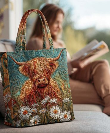 Gentle Horns Quilted Tote Bag