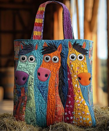 Giddy Glow Quilted Tote Bag