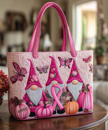 Gnome Hope Squad Quilted Tote Bag