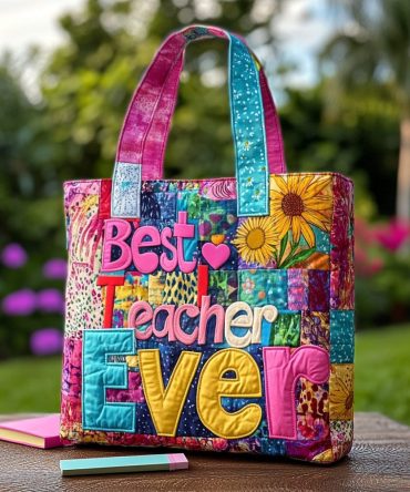 Golden Chalk Quilted Tote Bag